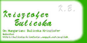 krisztofer bulicska business card